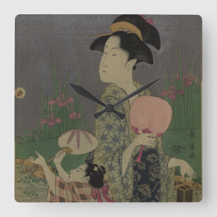 Relógio Quadrado Fireflies, 1793 (colour woodcut)