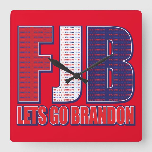 Relógio Quadrado FJB Vamos Brandon (Frente)