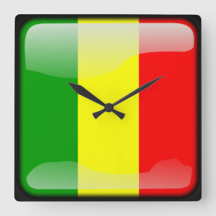 Relógio Quadrado Flag of Mali