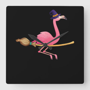 Relógio Quadrado Flamingo Mulheres Engraçado Flamingo Witeen Hall