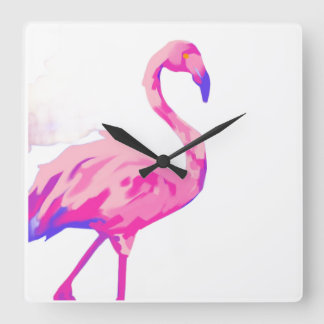 Relógio Quadrado Flamingo Square Clock