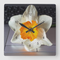Flor sobre teclado