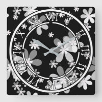 floral branco preto
