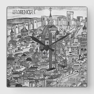 Relógio Quadrado Florencia Bianco e Nero 1493