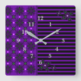 Relógio Quadrado Flores de Artdeco no Estilo Retroativo