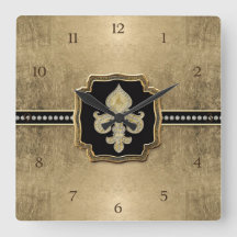 Folha Dourada de aparência Fleur de Lis Faux Vinta