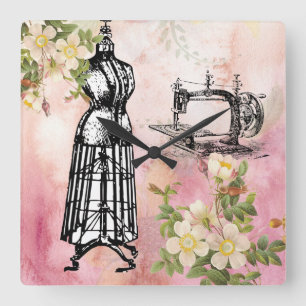 Relógio Quadrado Forma de vestimenta da máquina de lavar roupa da s