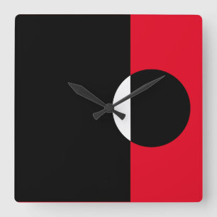 Relógio Quadrado Formas de Arte de Mod