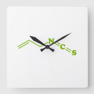 Relógio Quadrado Fórmula Molecular De Isotiocianato De Wasabi