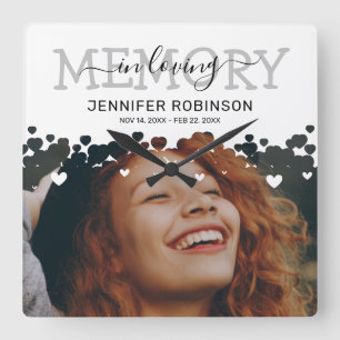 Relógio Quadrado Foto do Memorial Keepsasaame