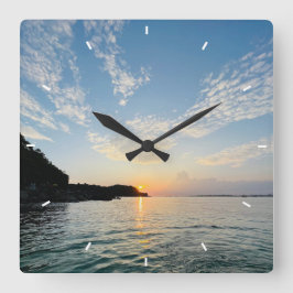 Relógio Quadrado Foto personalizada