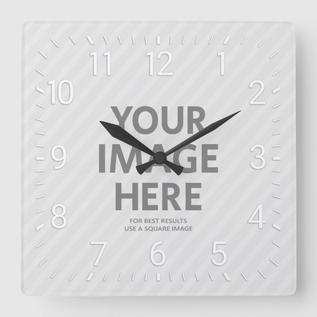 Relógio Quadrado Foto personalizada do Big Square Clocks (Frente)