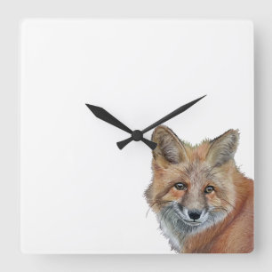 Relógio Quadrado Fox Clock