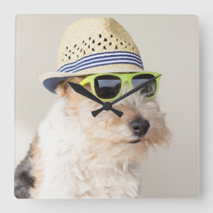 Relógio Quadrado Fox Terrier