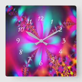 Relógio Quadrado Fractal