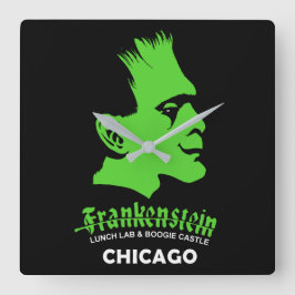 Relógio Quadrado Frankenstein, Bar, Disco, Chicago, Illinois