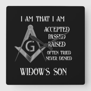 Relógio Quadrado Freemason