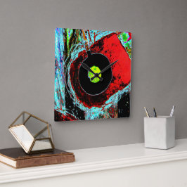 Relógio Quadrado Frequency Serpent – Abstract Energy Wall Clock