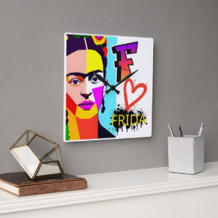 Relógio Quadrado FRIDA Wall Décor