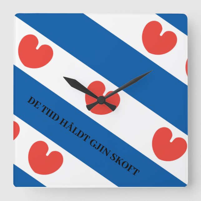 Relógio Quadrado Friese klok met pompeblêd (Frente)