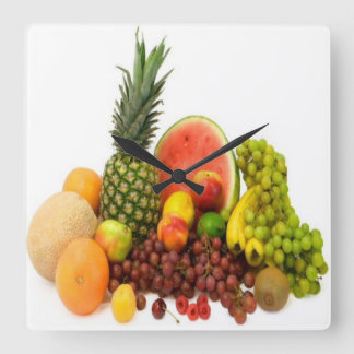 RELÓGIO QUADRADO FRUTAS DE VERÃO