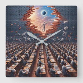 Relógio Quadrado Fuga da Matriz: Sala de Exame Surreal