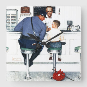 Relógio Quadrado Fugitivo