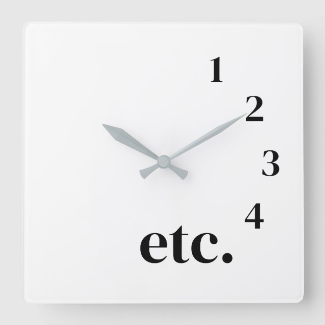 Relógio Quadrado Funny etc. (Frente)