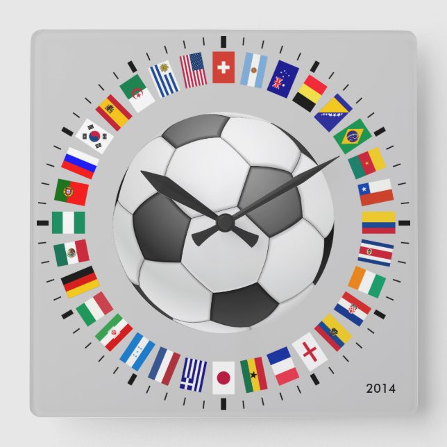 RELÓGIO QUADRADO FUTEBOL (Frente)