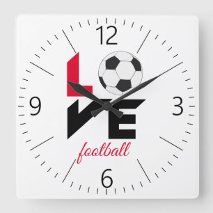 Relógio Quadrado Futebol amado