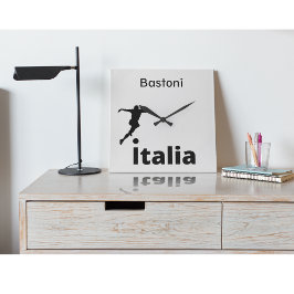 Relógio Quadrado Futebol Itália, personalizável