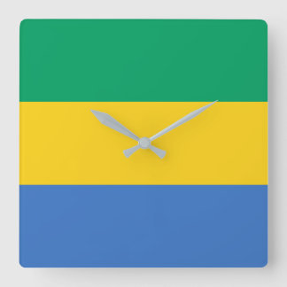 Relógio Quadrado Gabão Flag