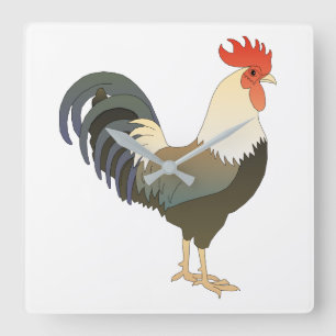 Relógio Quadrado Galo