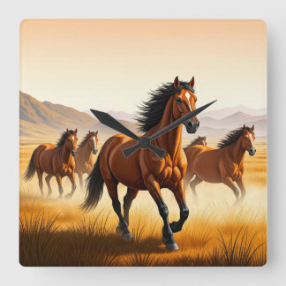Relógio Quadrado Galopando pelo tempo: Relógios Inspirados em Caval