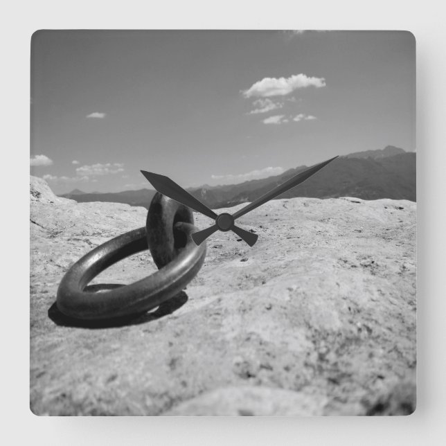 Relógio Quadrado Gancho no céu (Frente)