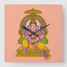 Relógio Quadrado Ganesha Wall Clock