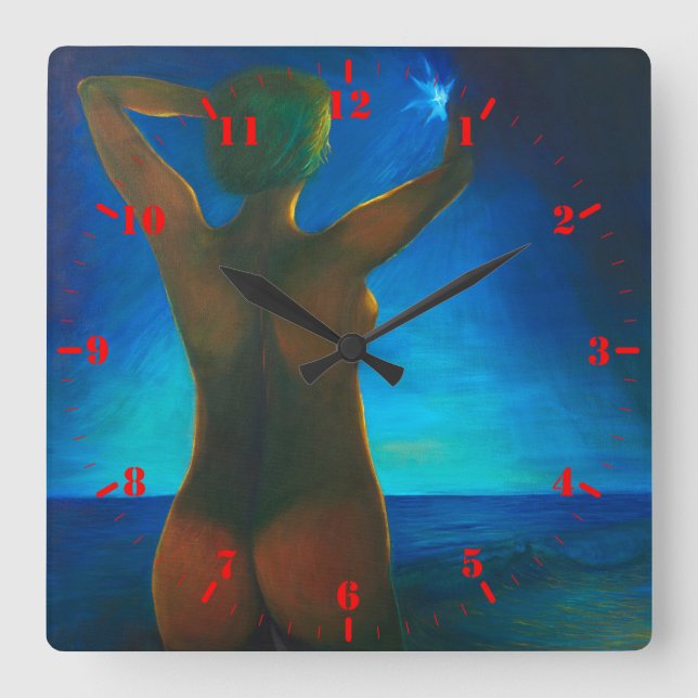 Relógio Quadrado Garota (Frente)