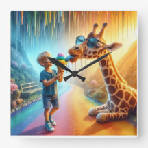 Garoto com Girafa