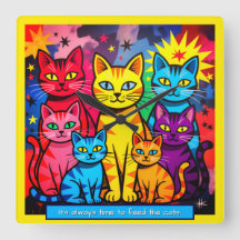 [Gatos Caprichosos] Arte Pop Colorida Moderna