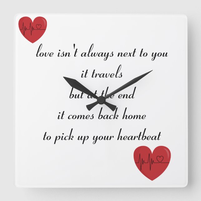 Relógio Quadrado gedicht klok (Frente)