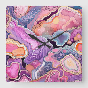 Relógio Quadrado Gemstone Symphony Wall Clock