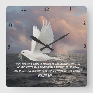 Relógio Quadrado Gênesis 8:11