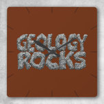 Relógio Quadrado Geology Rocks - Earth Science Pun<br><div class="desc">Geologia Rocks. Um trocadilho que é literalmente colocado em pedra. Nossa design divertida é ideal para estudantes universitários,  geólogos e qualquer um que seja fã da ciência da terra.</div>