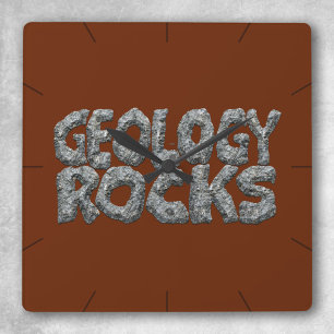 Relógio Quadrado Geology Rocks - Earth Science Pun