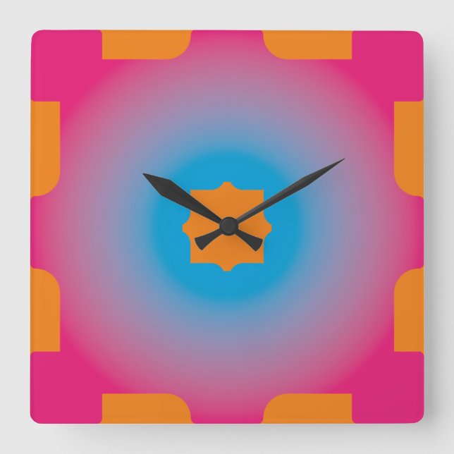RELÓGIO QUADRADO GEOMETRICS CLOCK 24 POR MASANSER PIXELAT (Frente)