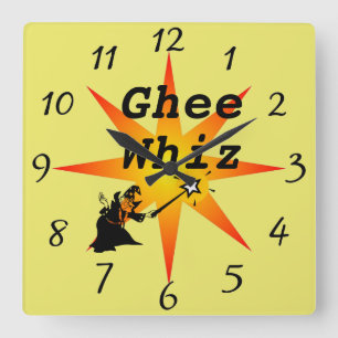 Relógio Quadrado Ghee Whiz Wall Clock