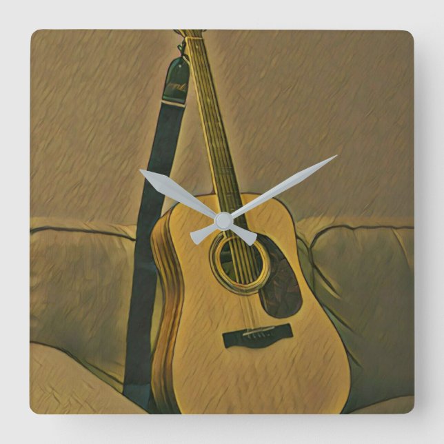 Relógio Quadrado Gifts for guitarists (Frente)