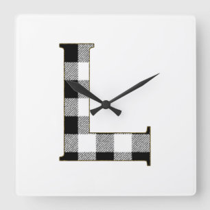 Relógio Quadrado Gingham Check L