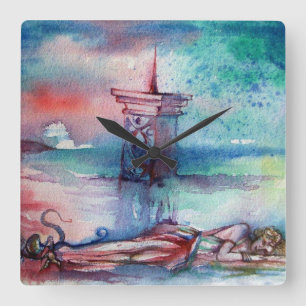 RELÓGIO QUADRADO GNOMON E SENHORA DO LAGO