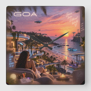 Relógio Quadrado Goa • Beleza Atemporal, Amanhã Futurista • Mesmo S